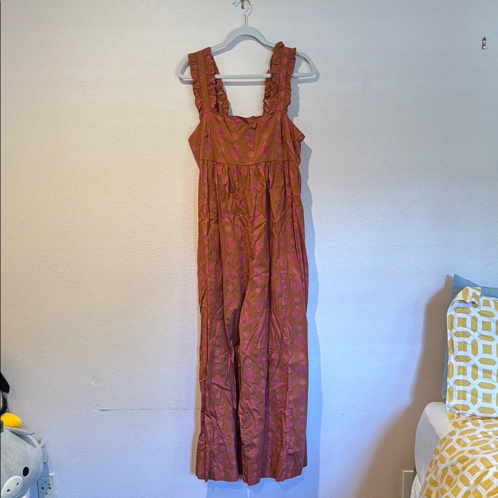 Rust Orange Sleeveless Jumpsuit